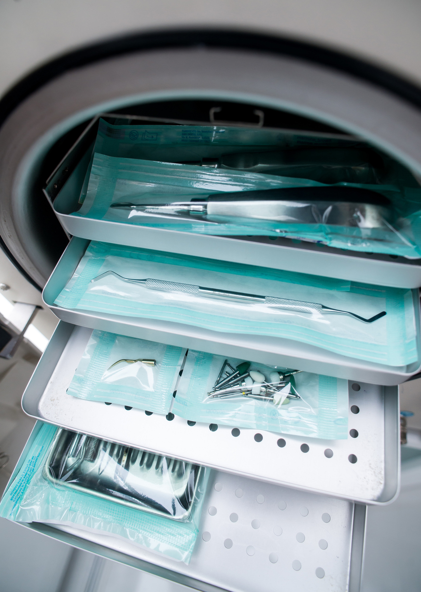 Medical autoclave for sterilising surgical and other instruments.